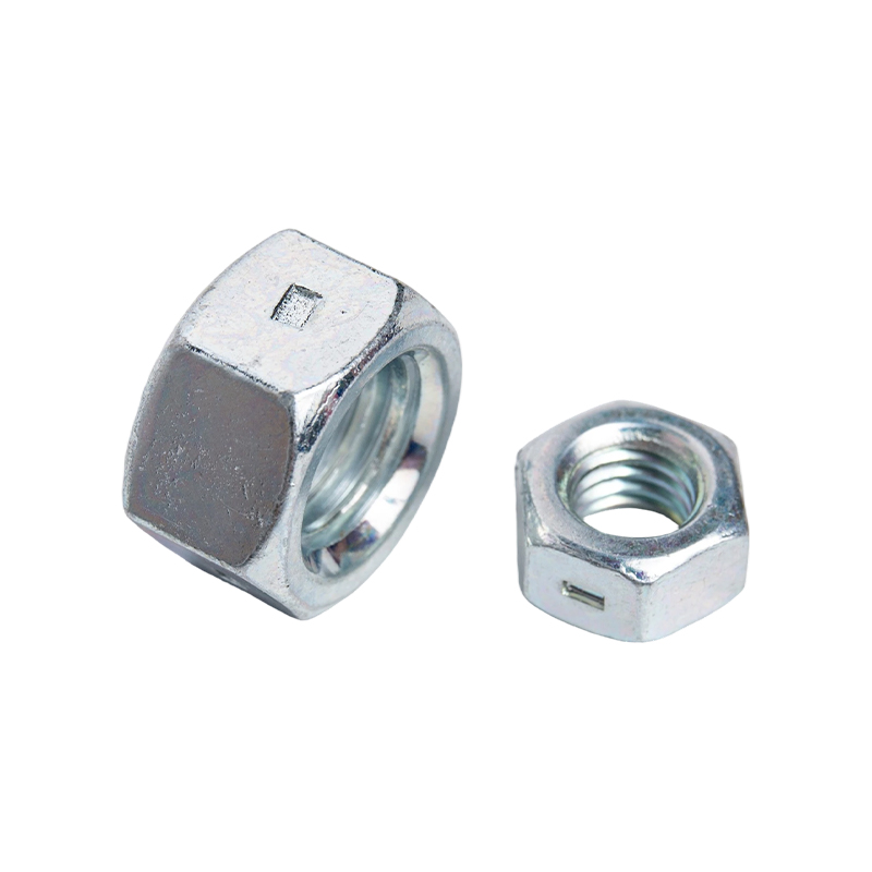 Écrou hexagonal en acier au carbone, fixation à trois points estampillée, écrou hexagonal externe, vis de verrouillage de qualité 4.8