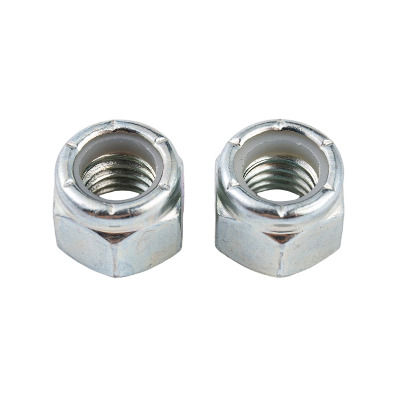 Écrou hexagonal de verrouillage autobloquant en nylon et acier au carbone, anti-desserrage et antidérapant