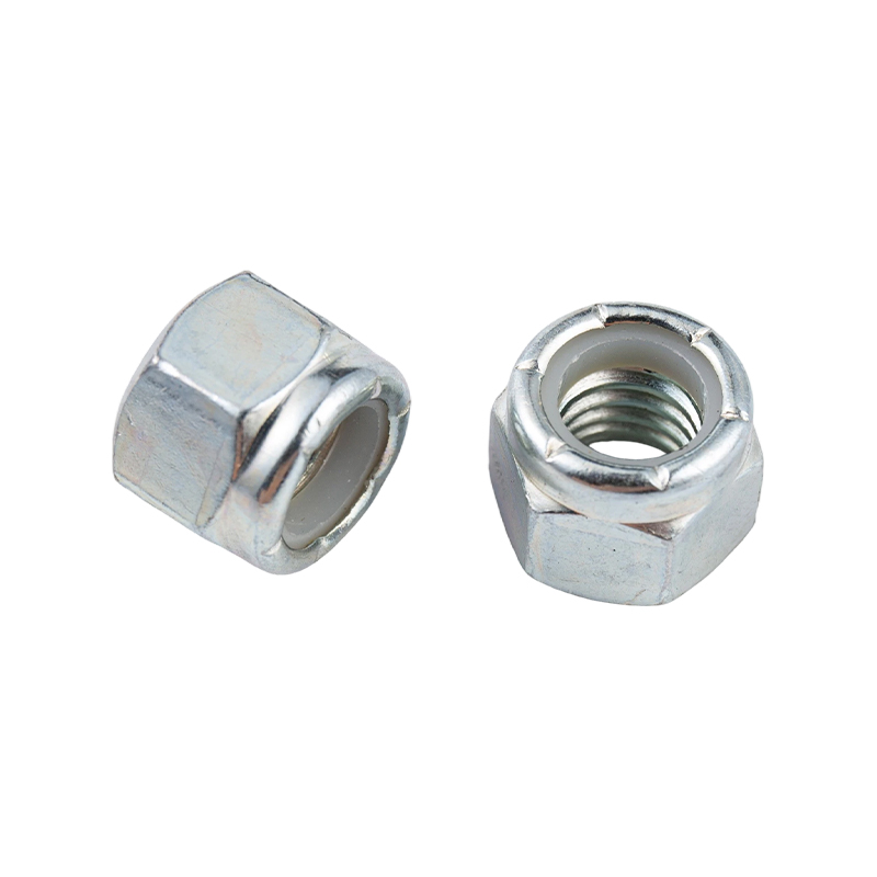 Écrou hexagonal de verrouillage autobloquant en nylon et acier au carbone, anti-desserrage et antidérapant