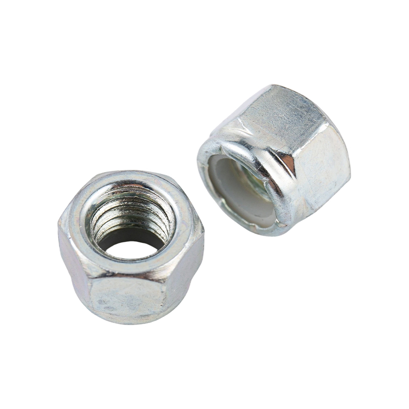 Écrou hexagonal de verrouillage autobloquant en nylon et acier au carbone, anti-desserrage et antidérapant