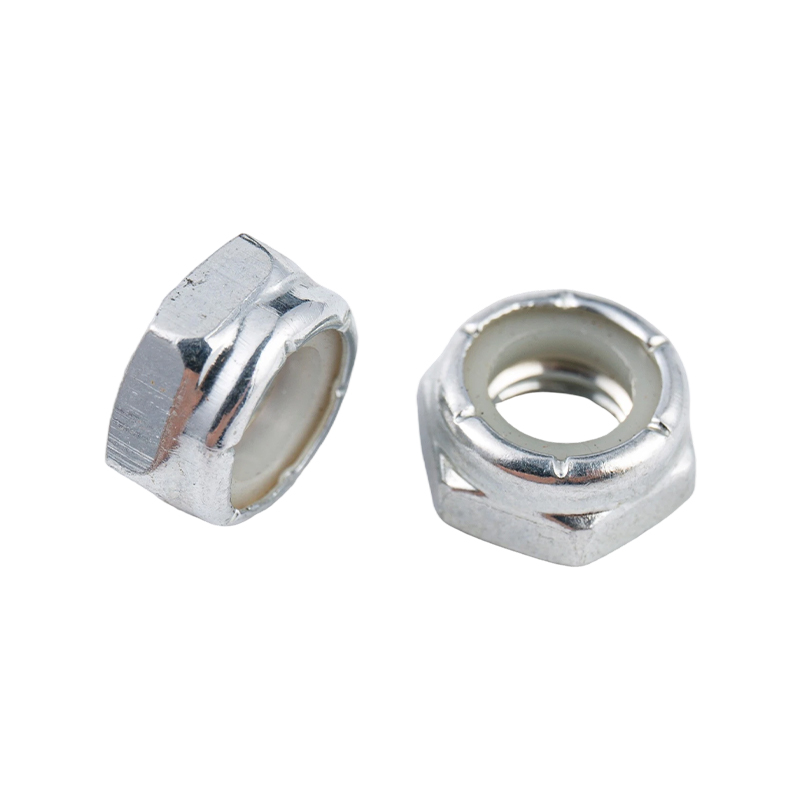 Écrou hexagonal de verrouillage autobloquant en nylon et acier au carbone, anti-desserrage et antidérapant