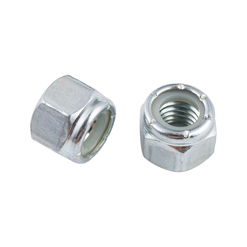 Écrou hexagonal de verrouillage autobloquant en nylon et acier au carbone, anti-desserrage et antidérapant