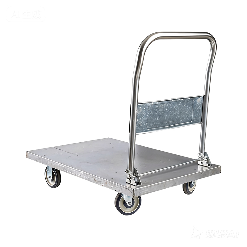 Chariot en acier robuste, chariot de chargement, transporteur, chariot à plat domestique, remorque portable, petit chariot pliable, chariot tiré à la main