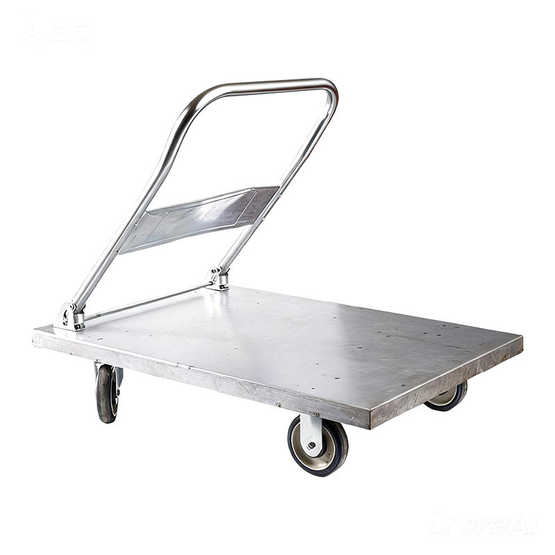 Chariot en acier robuste, chariot de chargement, transporteur, chariot à plat domestique, remorque portable, petit chariot pliable, chariot tiré à la main