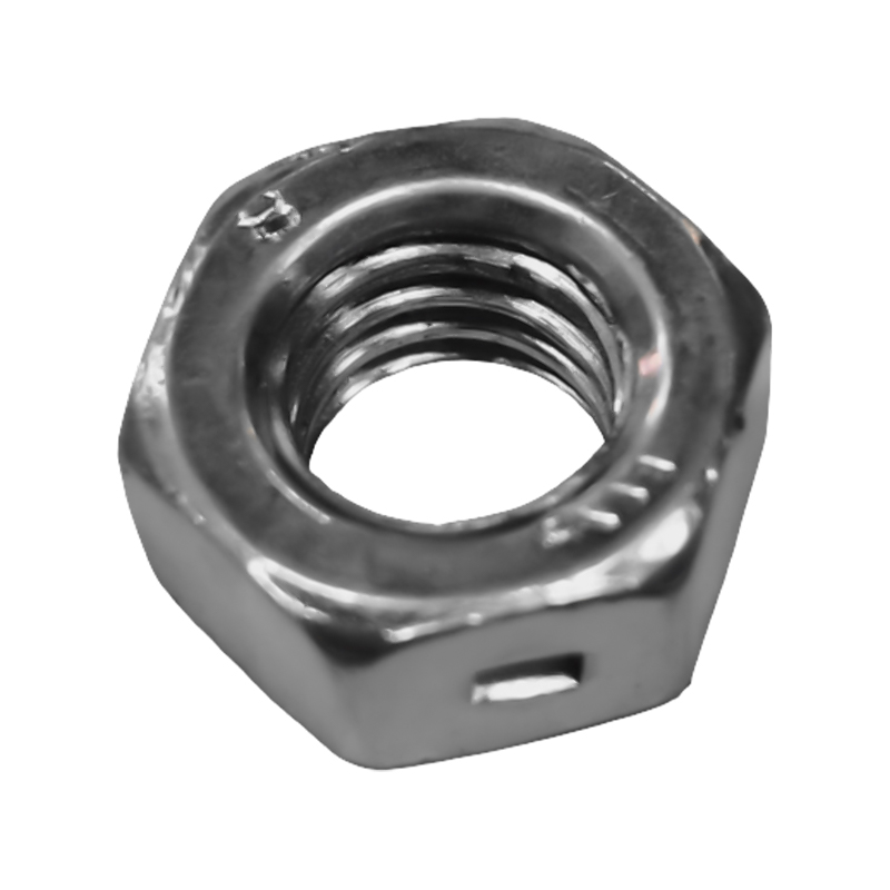 Écrou hexagonal en acier au carbone avec fixation à trois points en relief Écrou hexagonal externe Bouchon à vis Vis de verrouillage de qualité 4.8