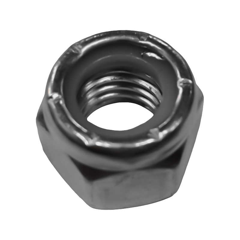 Écrou hexagonal autobloquant anti-desserrage en nylon et acier au carbone